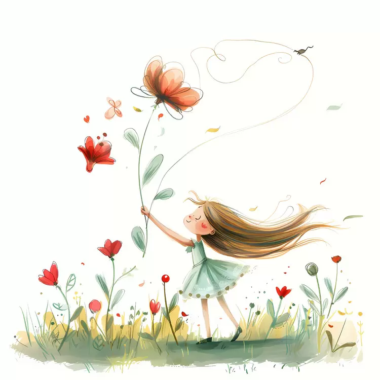 fly with a flower