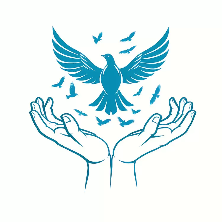 hands bird