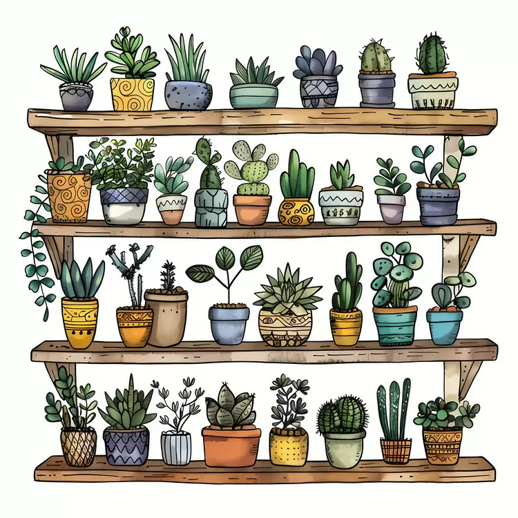 shelf of plant