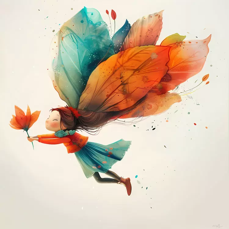 fly with a flower