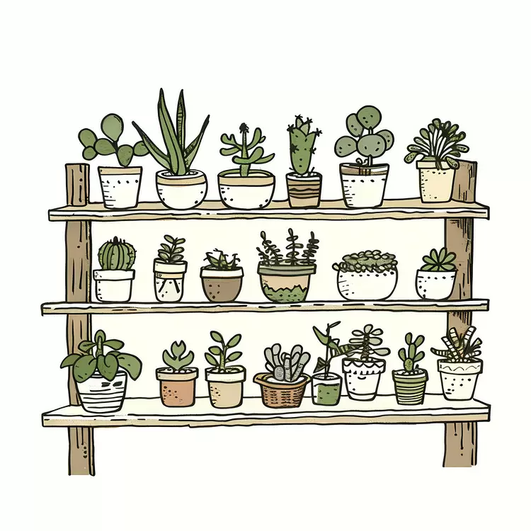 shelf of plant