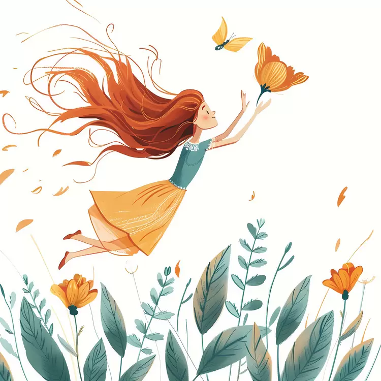 fly with a flower