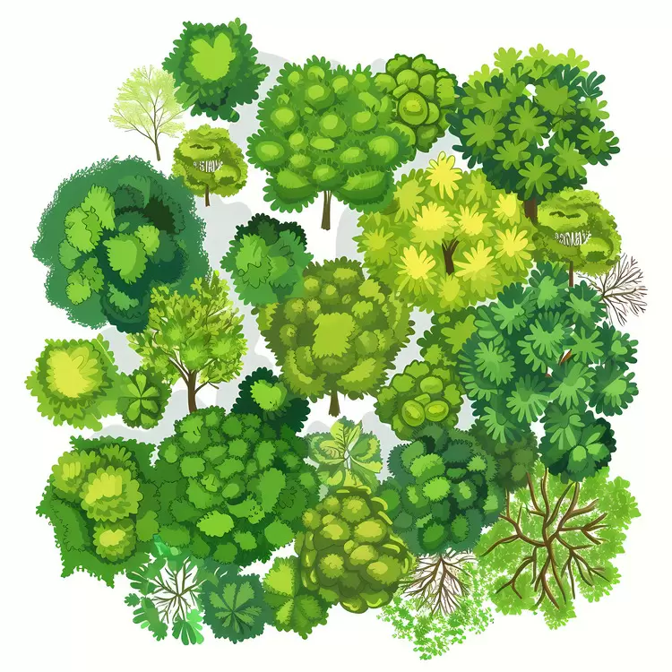 aerial view forest