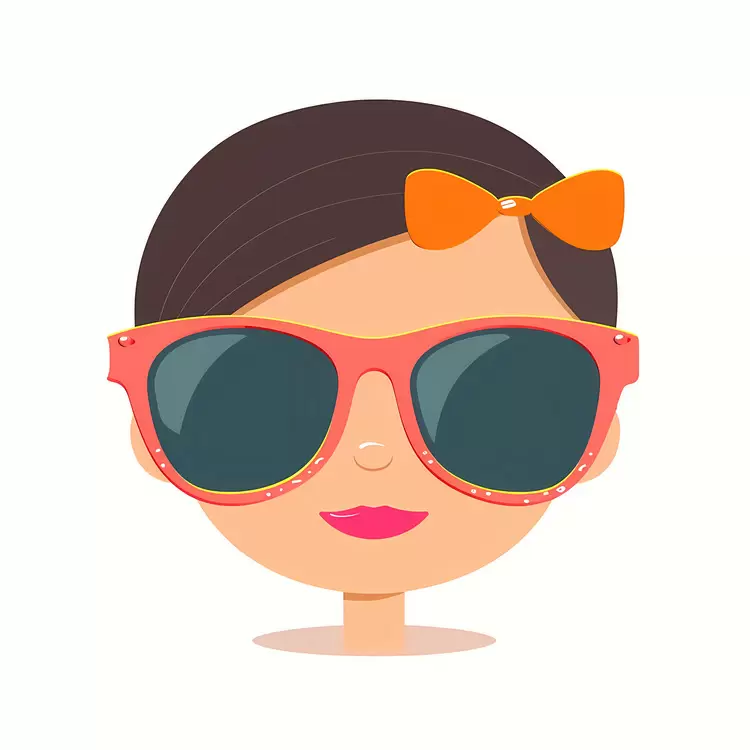 sunglasses girl flower