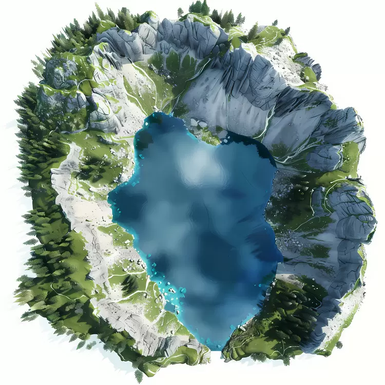 lake aerial view