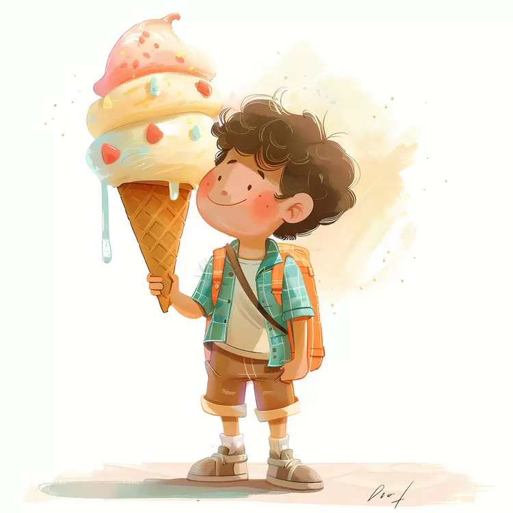 huge icecream kid