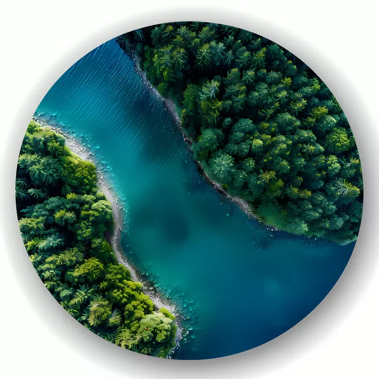 aerial view lake