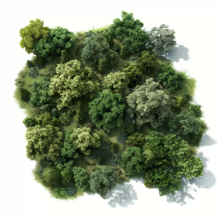 aerial view forest