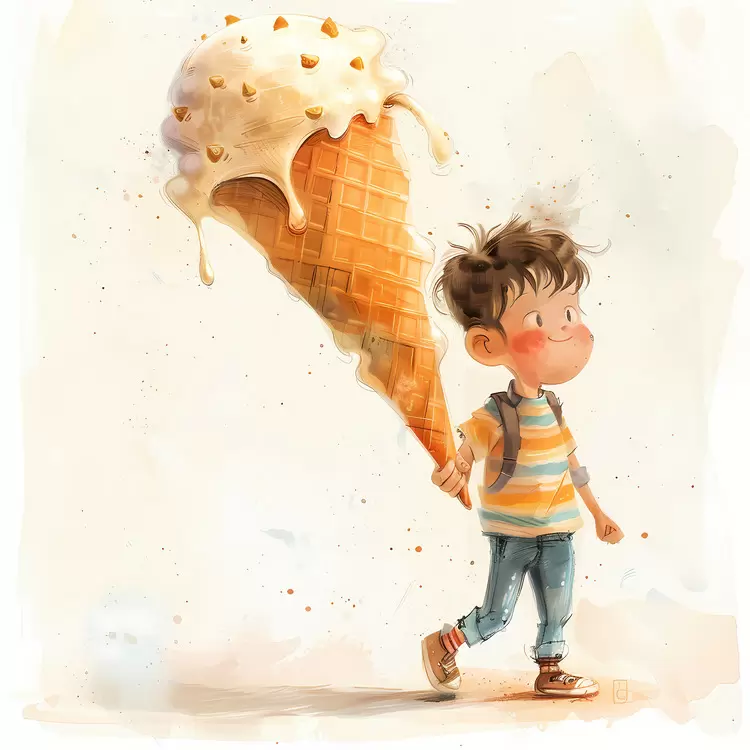 kid huge icecream