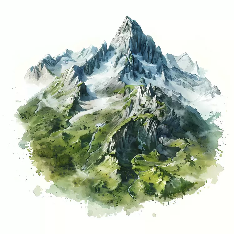 mountain aerial view