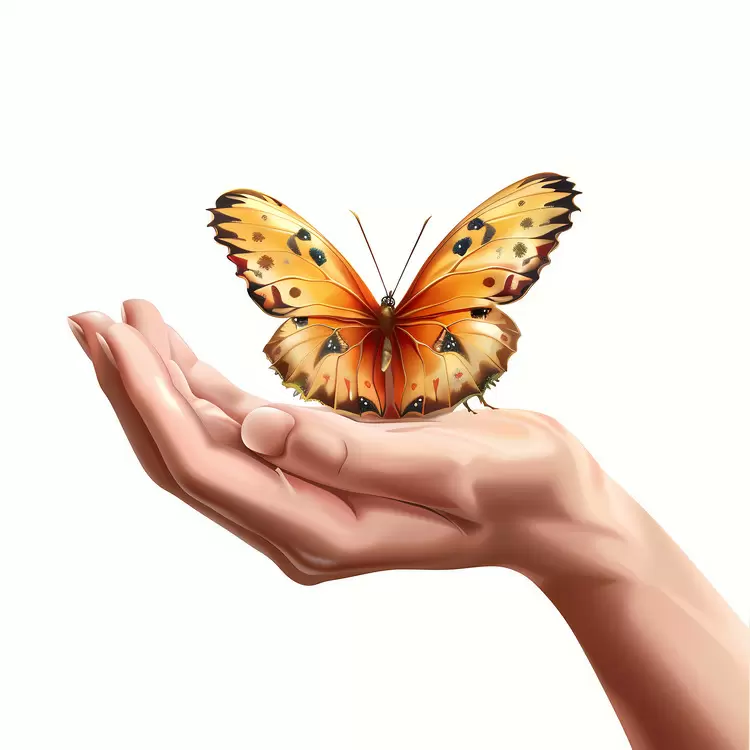 hand butterfly