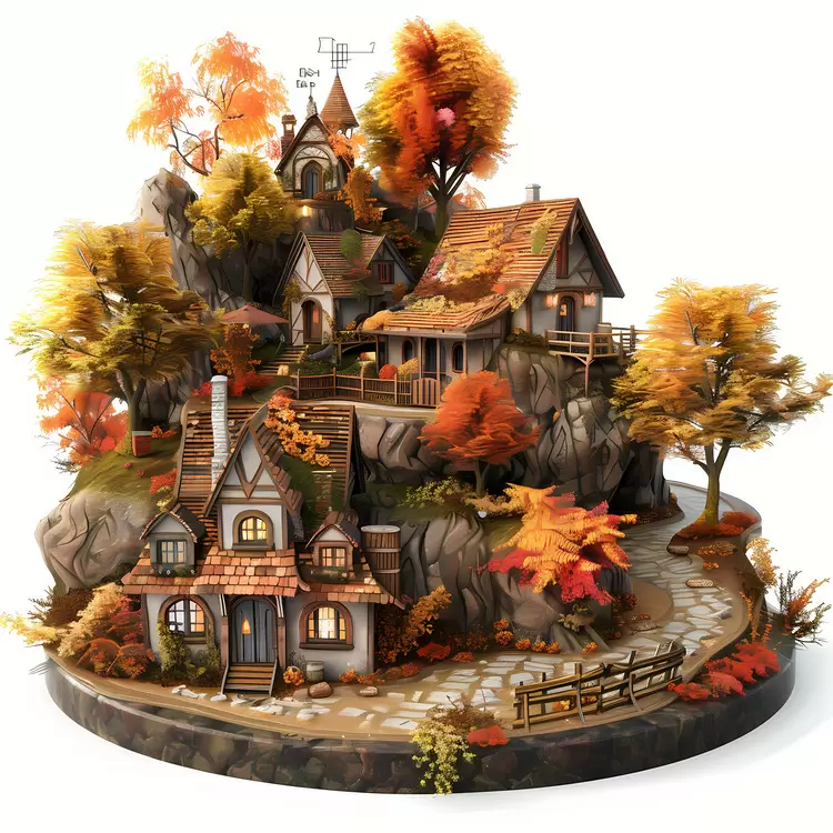 Autumn village