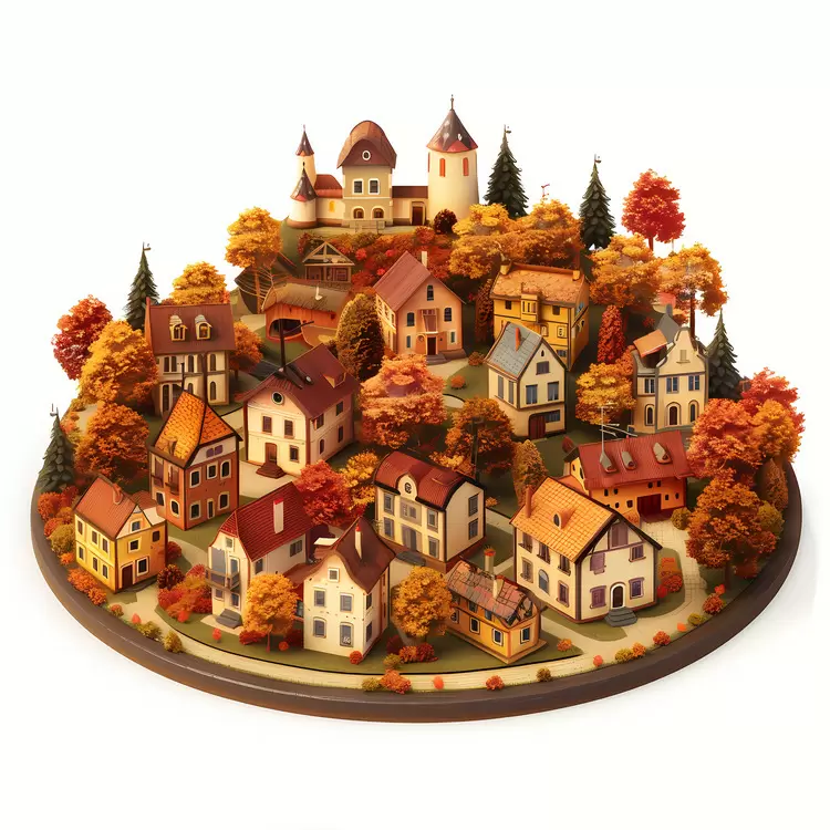 Autumn village