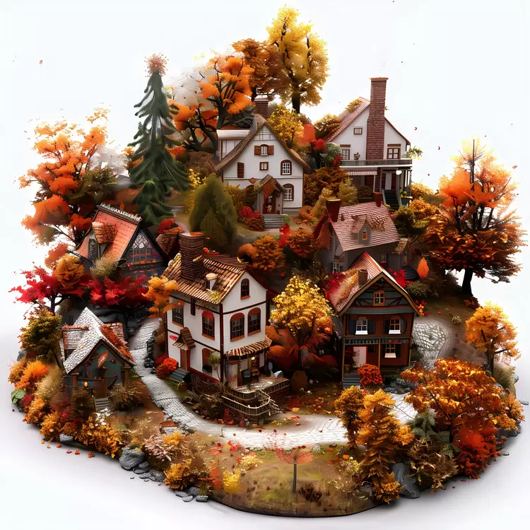 Autumn village