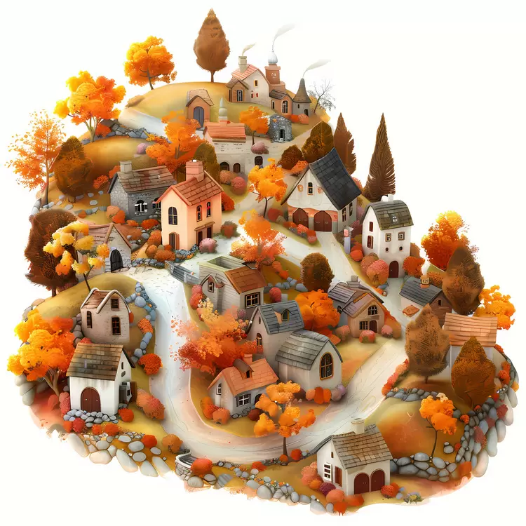Autumn village