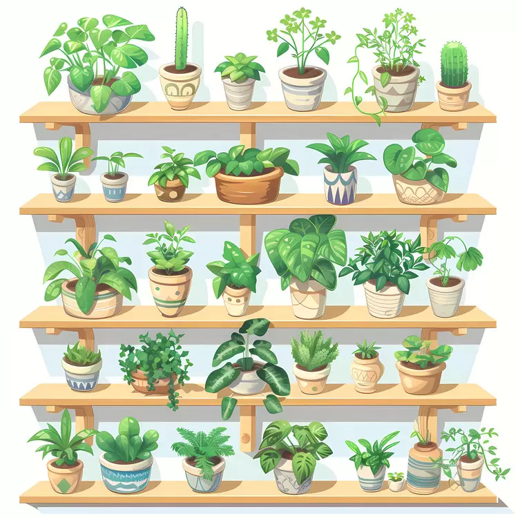 shelf of plant