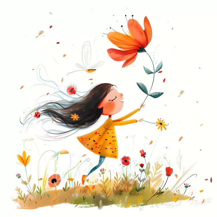 fly with a flower