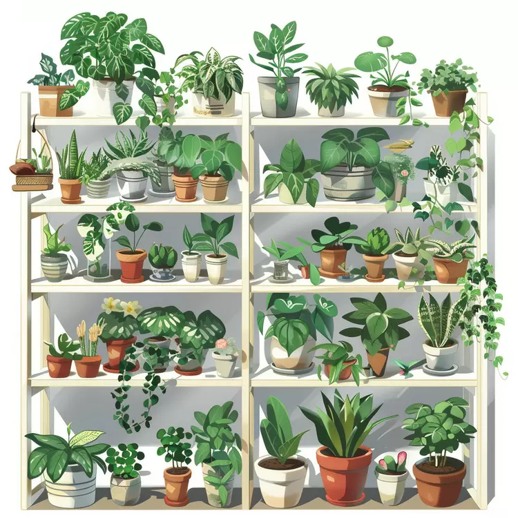 shelf of plant