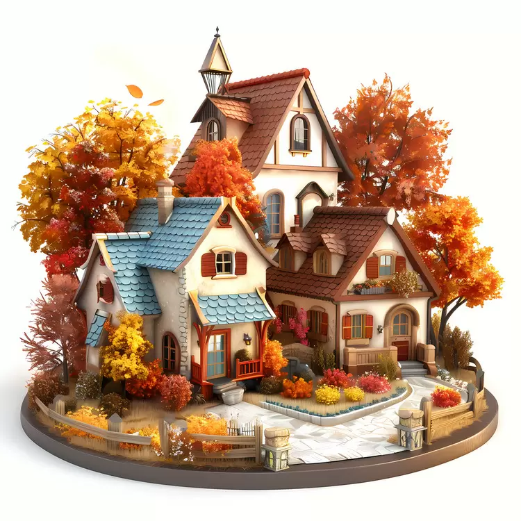 Autumn village
