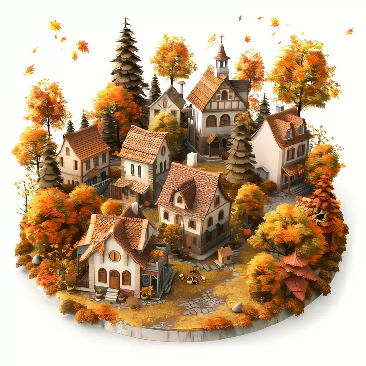Autumn village