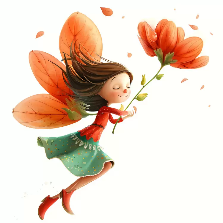 fly with a flower