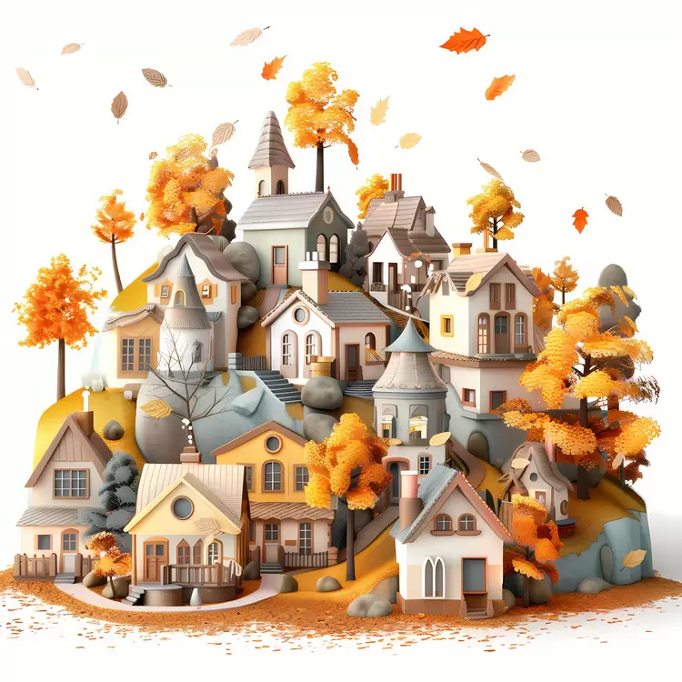 Autumn village