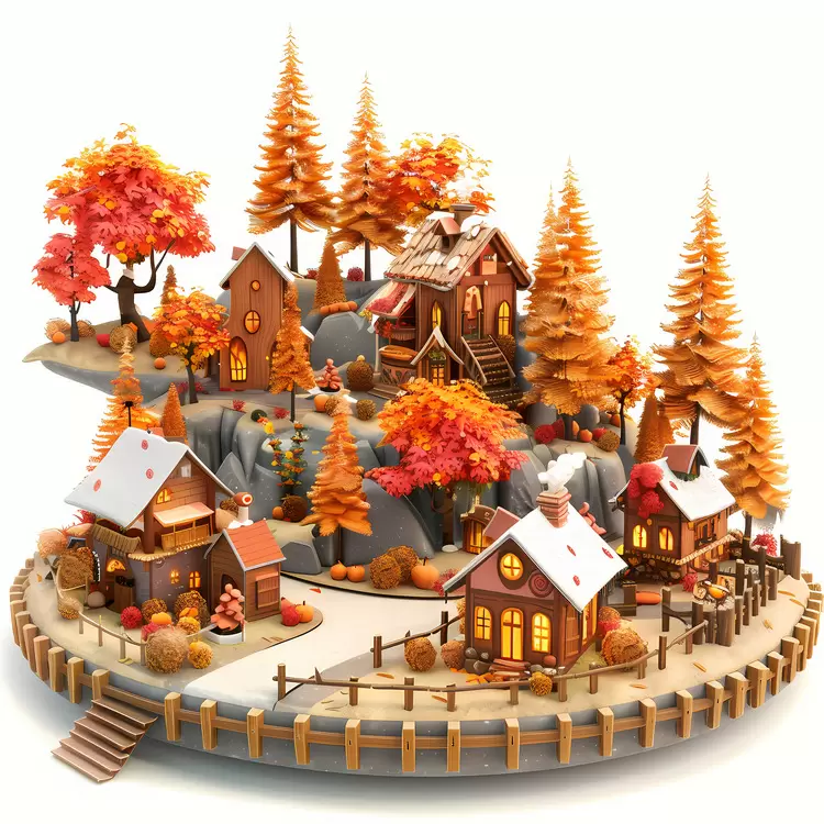 Autumn village