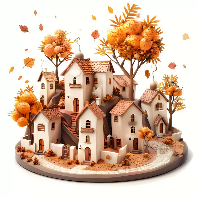 Autumn village