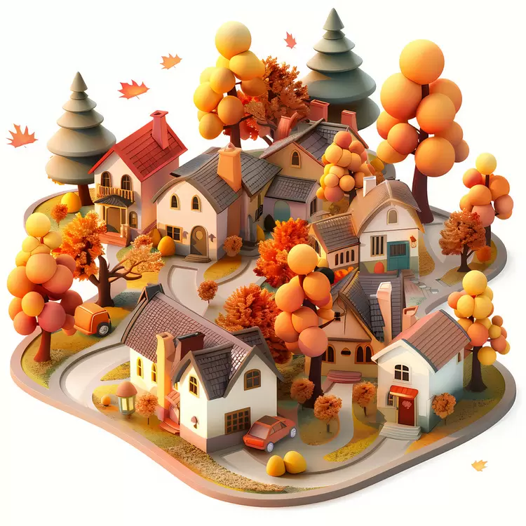 Autumn village