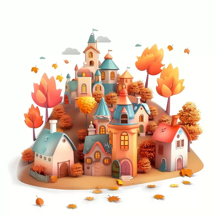 Autumn village