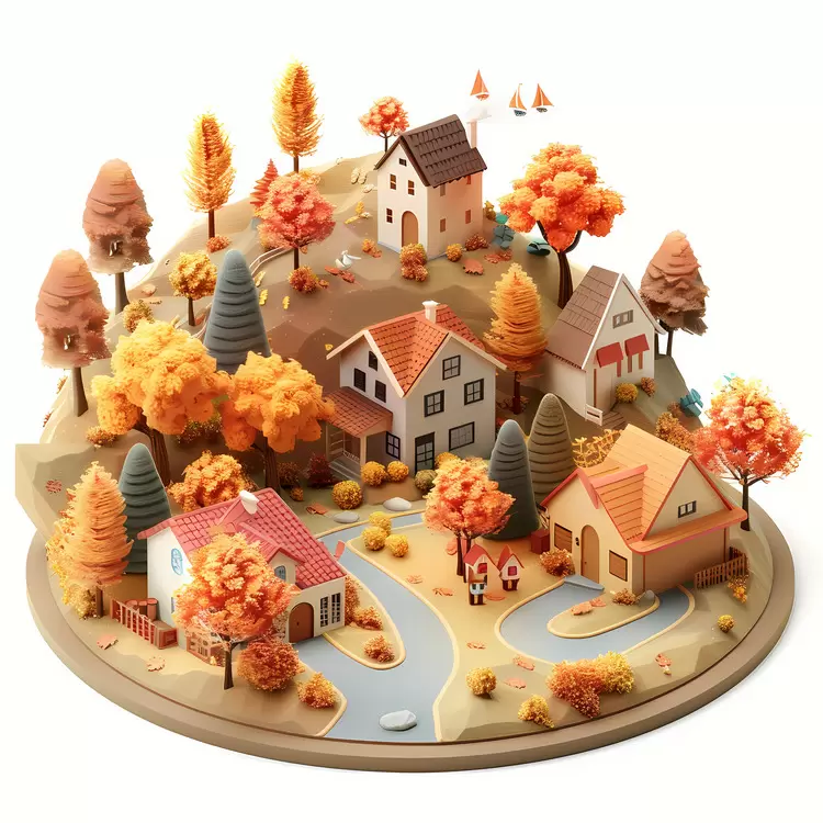 Autumn village