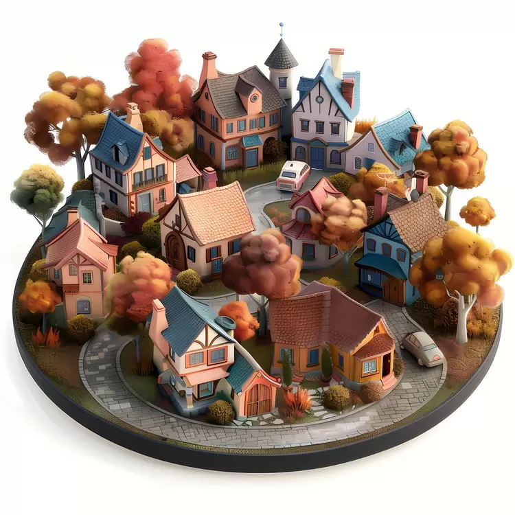 Autumn village