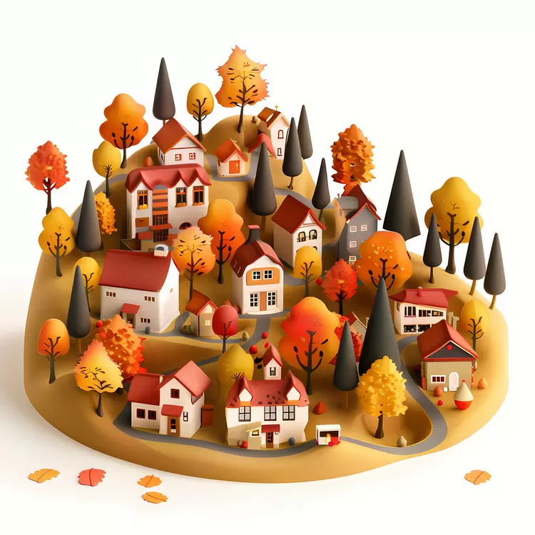 Autumn village