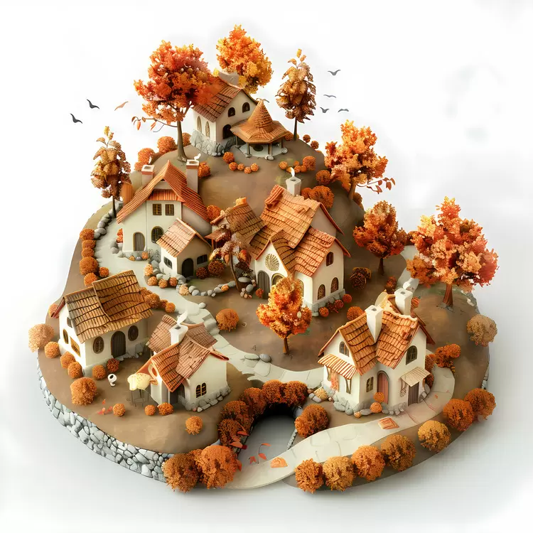 Autumn village