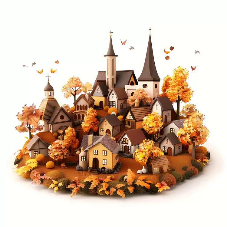 Autumn village