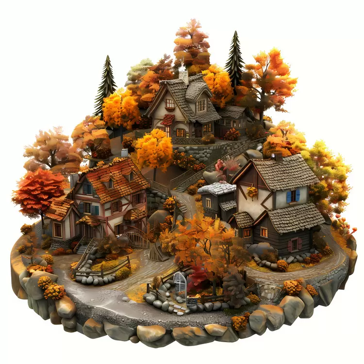 Autumn village