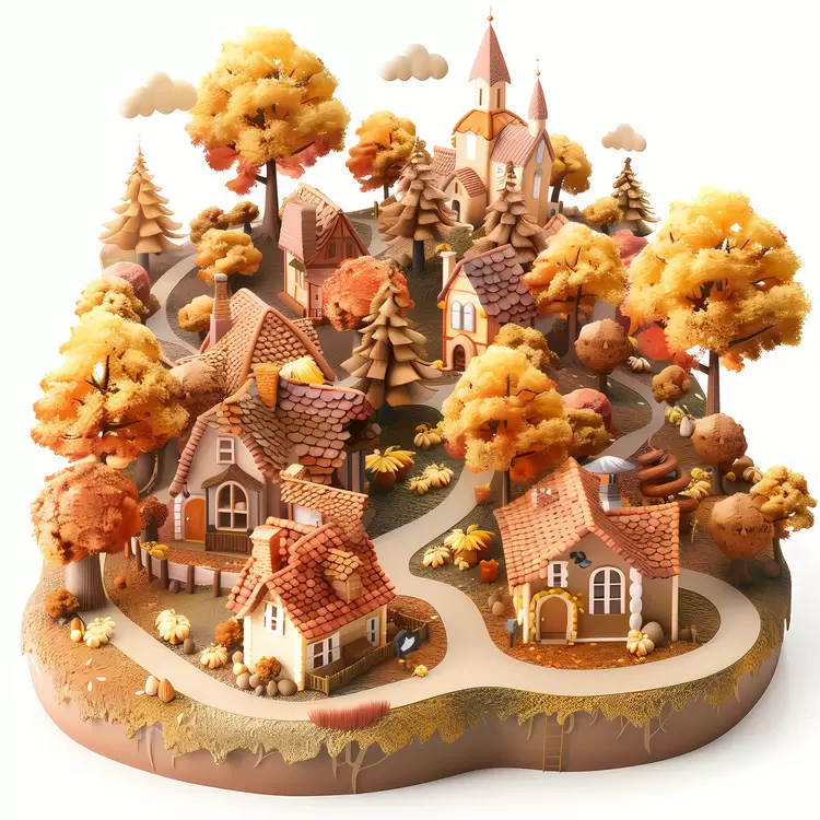 Autumn village