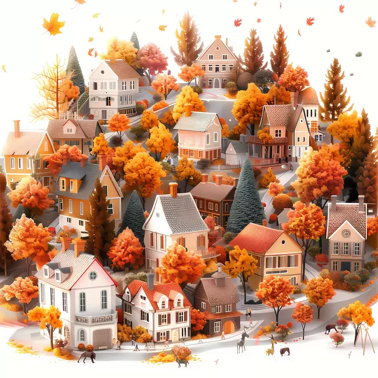 Autumn village