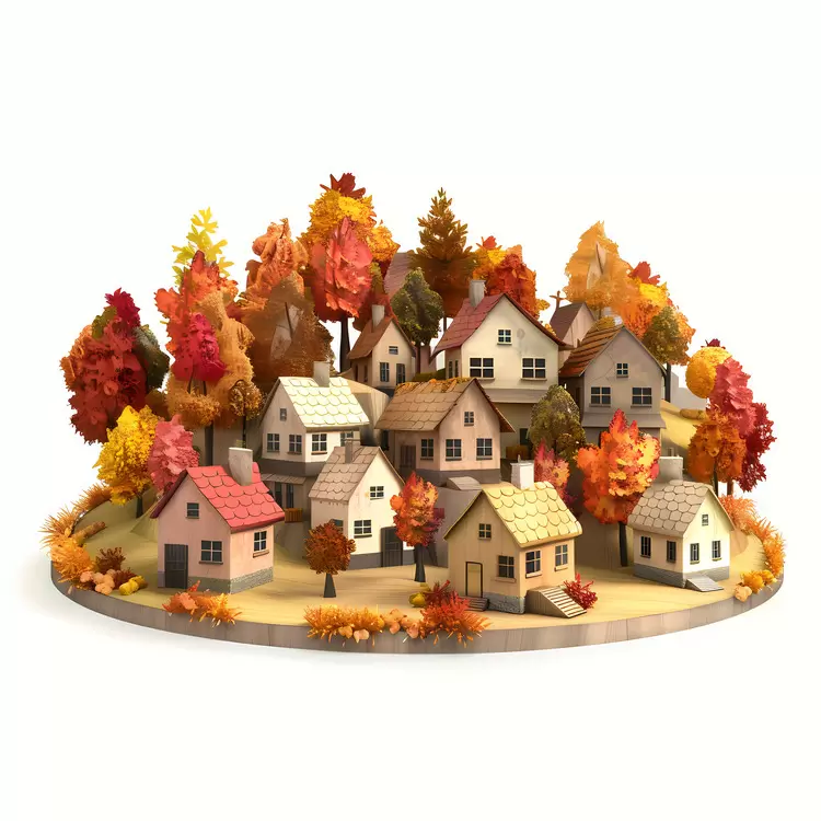 Autumn village