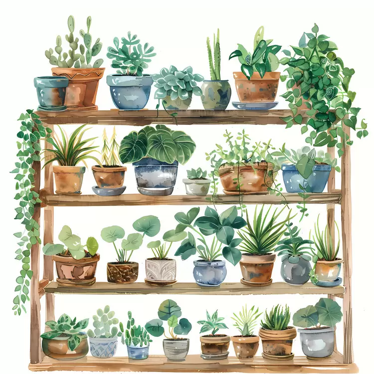 shelf of plant