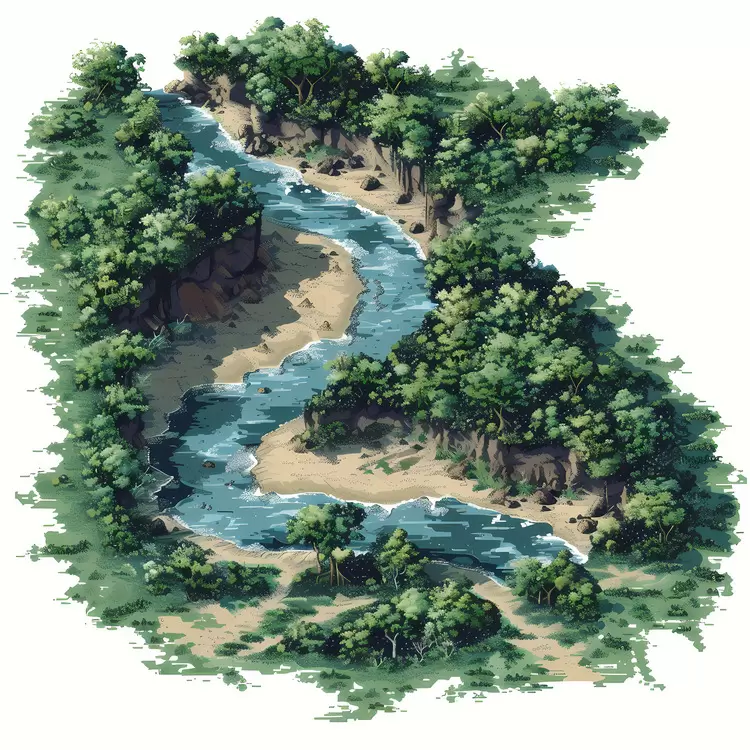 river aerial view