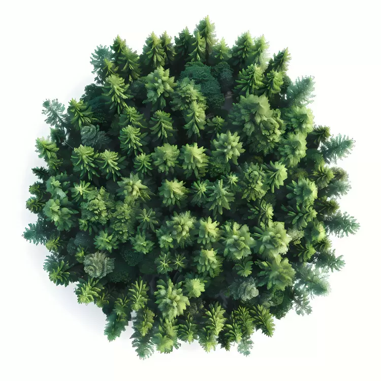 aerial view forest