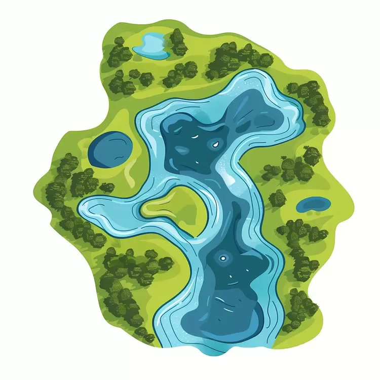 lake aerial view