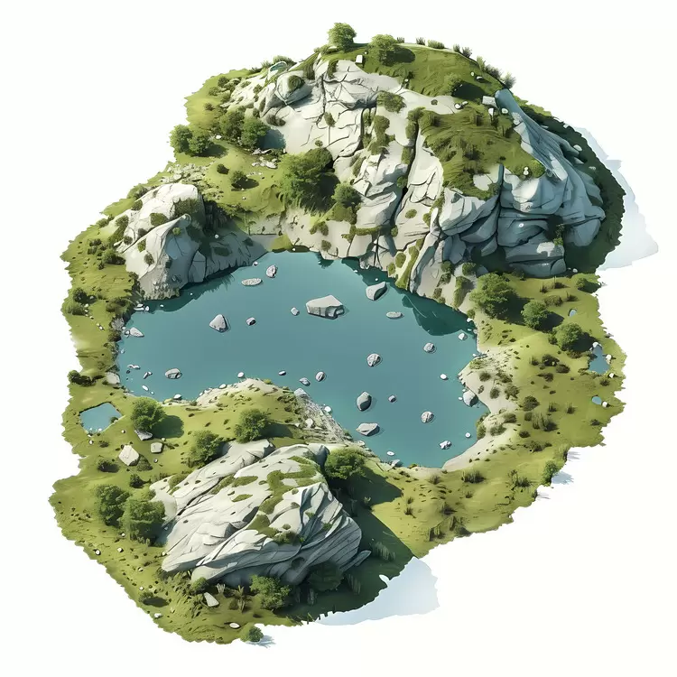 lake aerial view