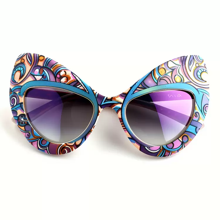 sunglasses girl flower