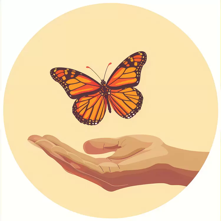 hand butterfly
