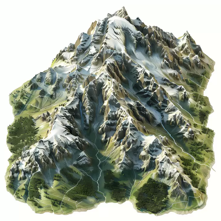 aerial view mountain