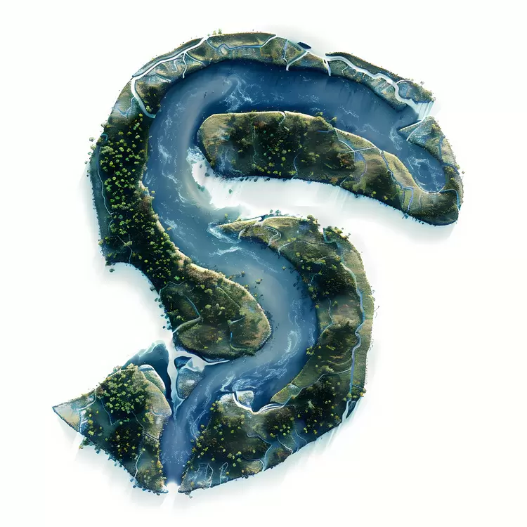 aerial view river