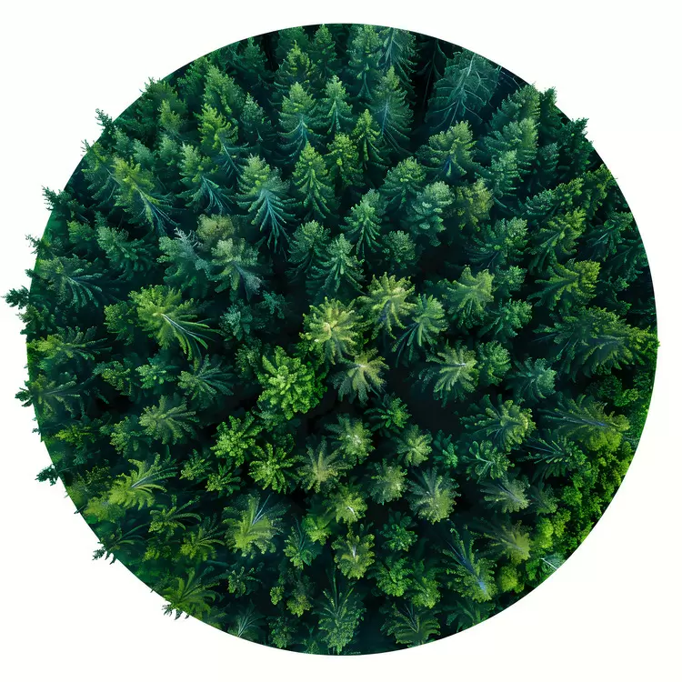aerial view forest