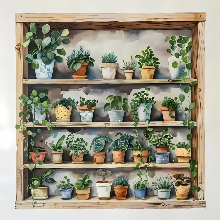 shelf of plant